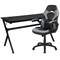 Flash Furniture Black Gaming Desk and Chair Set with Cup Holder BLN-X10D1904L-GY-GG - alternate 2